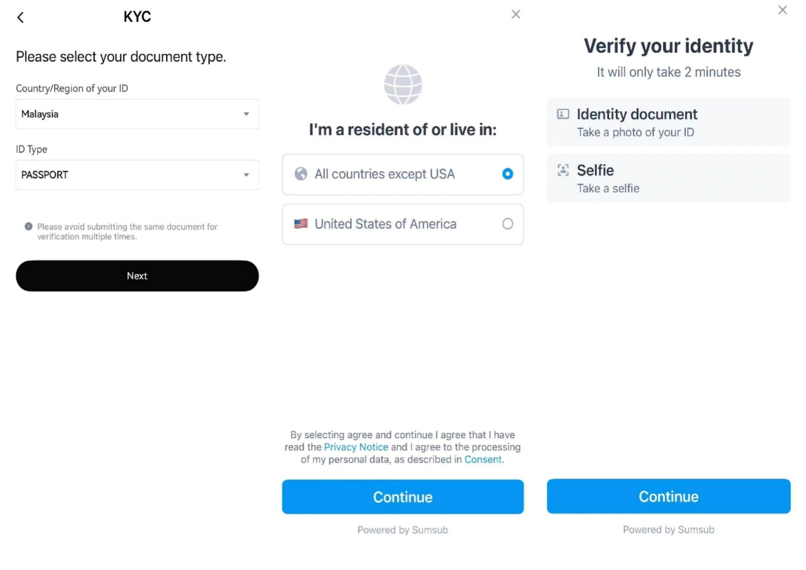 Select Country and ID